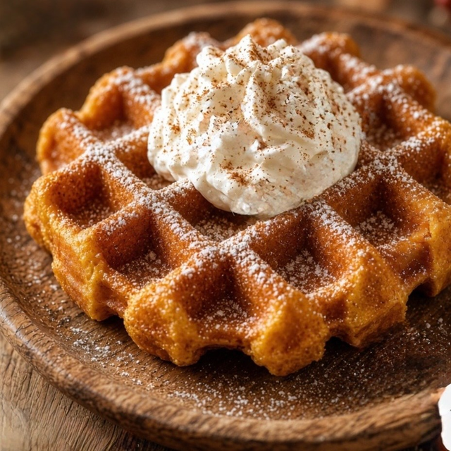 Pumpkin Spiced BELGIAN WAFFLE.