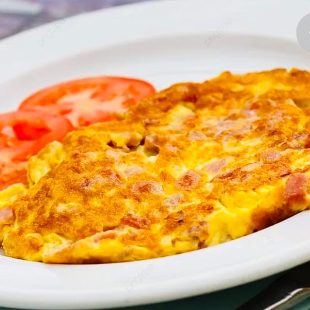 Southside Omelette, corned beef hash & swiss cheese.