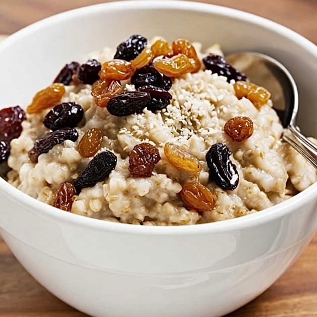 Oatmeal with Raisins & Brown Sugar.